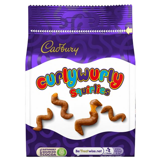 Cadbury Curly Wurly Squirlies Chocolate Pouch 100g