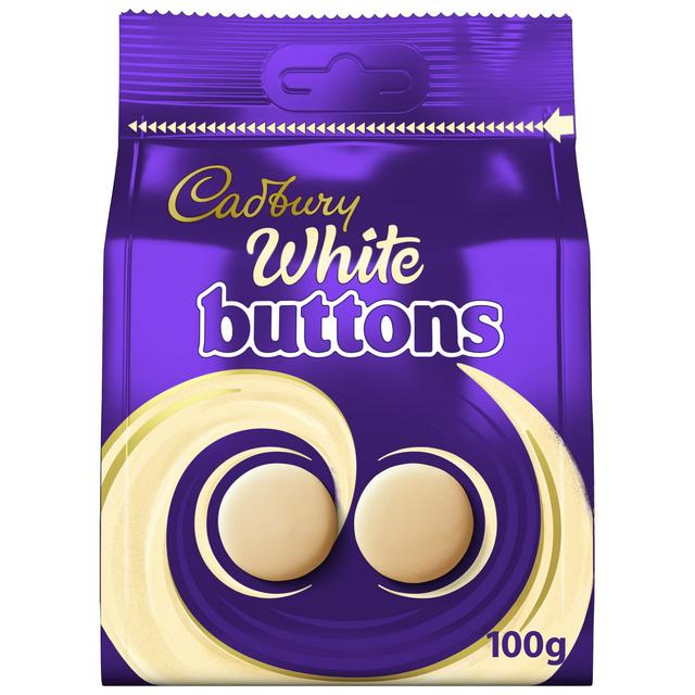Cadbury White Buttons Chocolate Pouch 100g