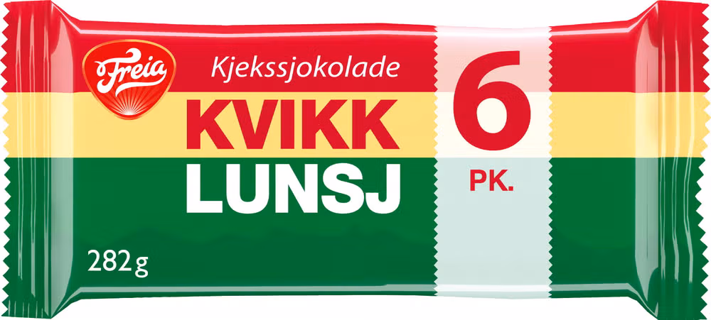 Kvikk Lunsj 6-pk Maks 2 per kunde, 282 g