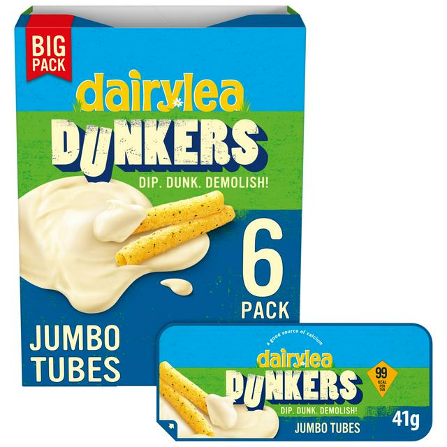 Dairylea Dunkers Jumbo Tubes Cheese Snacks Pack x6 246g