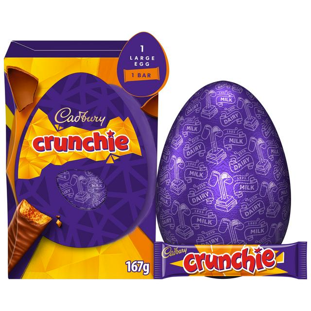 Cadbury Large Chocolate Crunchie Easter Egg 167g