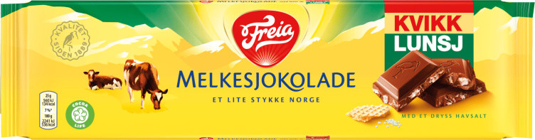 Melkesjokolade Kvikk Lunsj 200g Freia