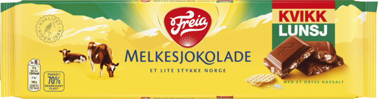 Melkesjokolade Kvikk Lunsj 200g Freia