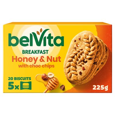 BelVita Breakfast Biscuits Honey & Nuts with Choc Chips 5 Pack