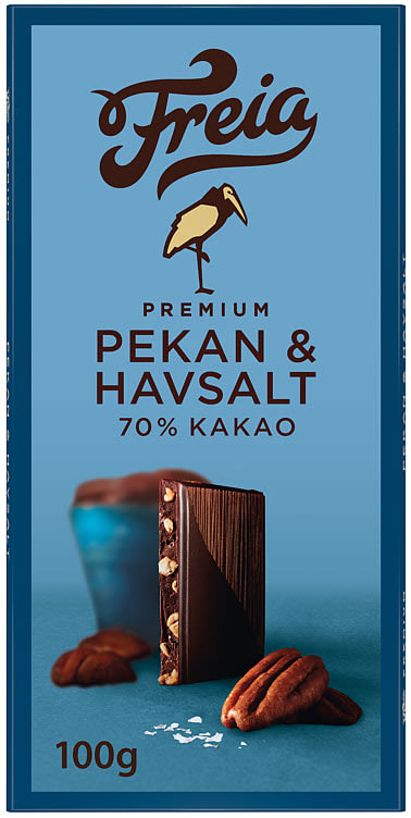 Premium Dark 70% Pekan & Havsalt 100g Freia