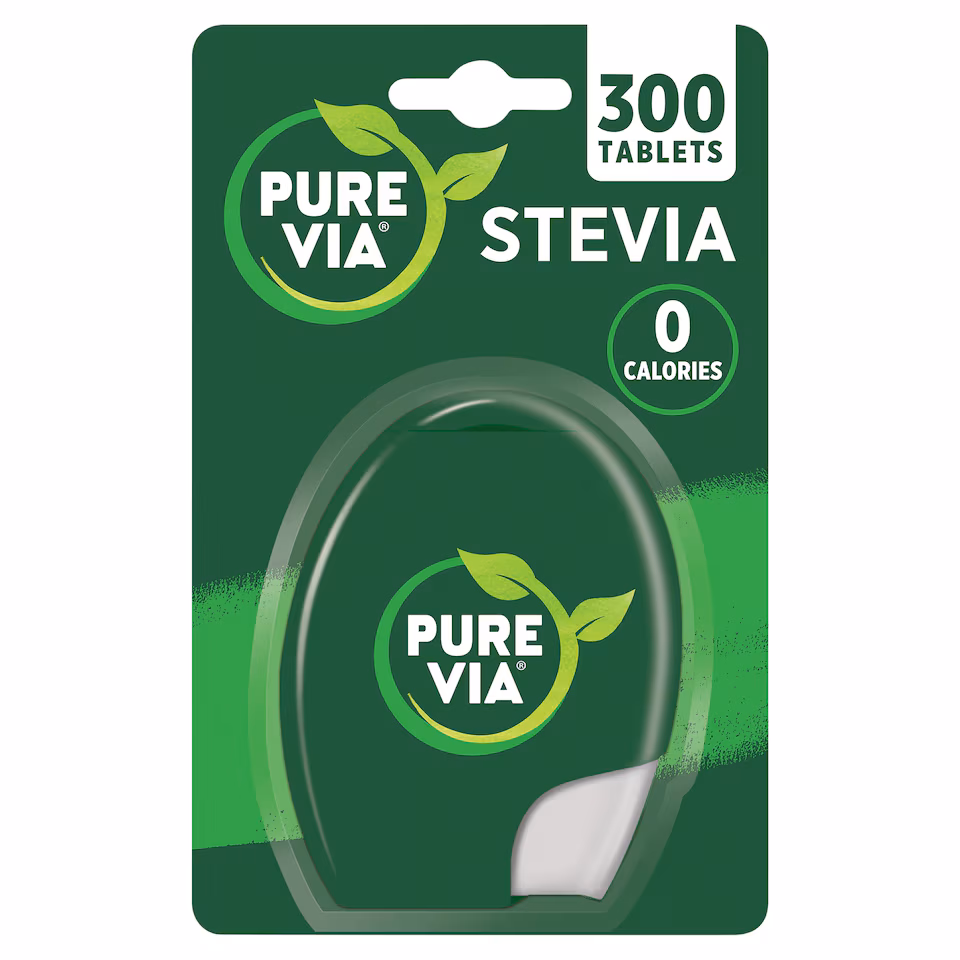 Pure Via Stevia Leaf Sweetener 300 Tablets 25.5g