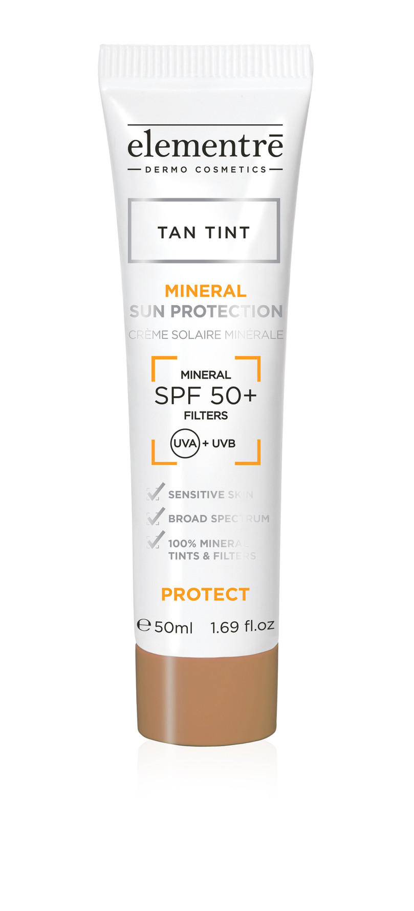 elementrē Mineral Sun Protection SPF50+ 50 ml Tan