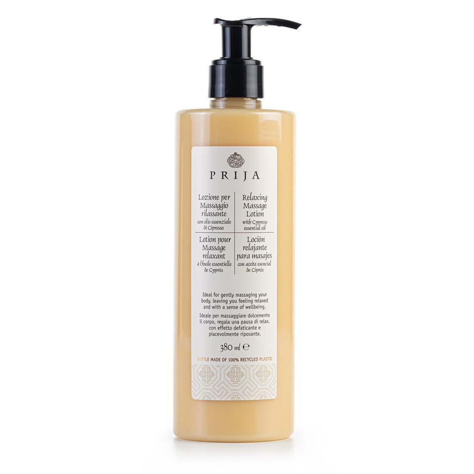 Prija Massage Lotion with Cypress Fragrance 380 ml Wellness Spa Relaxation