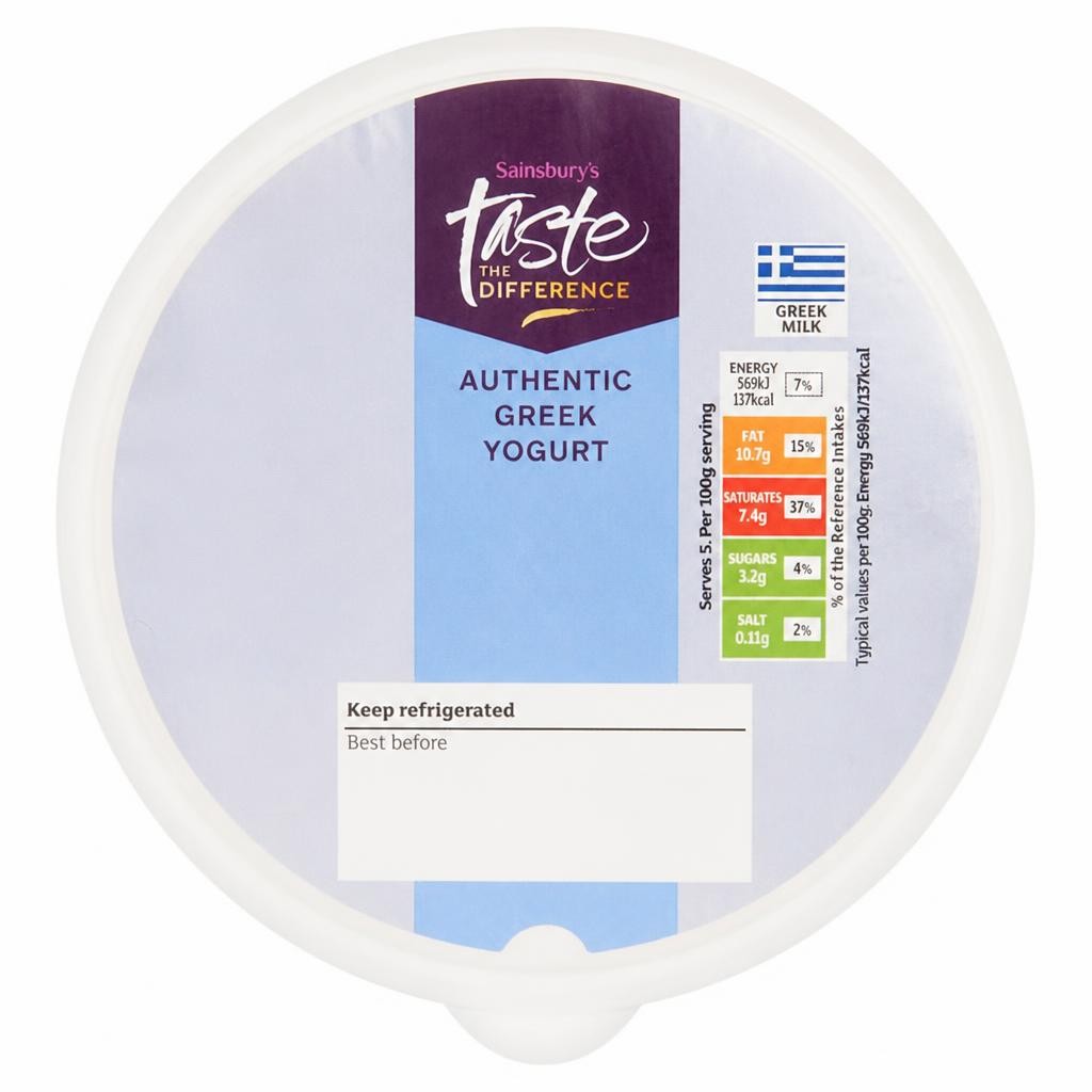 Sainsbury's Authentic Greek Yogurt, Taste the Difference 500g