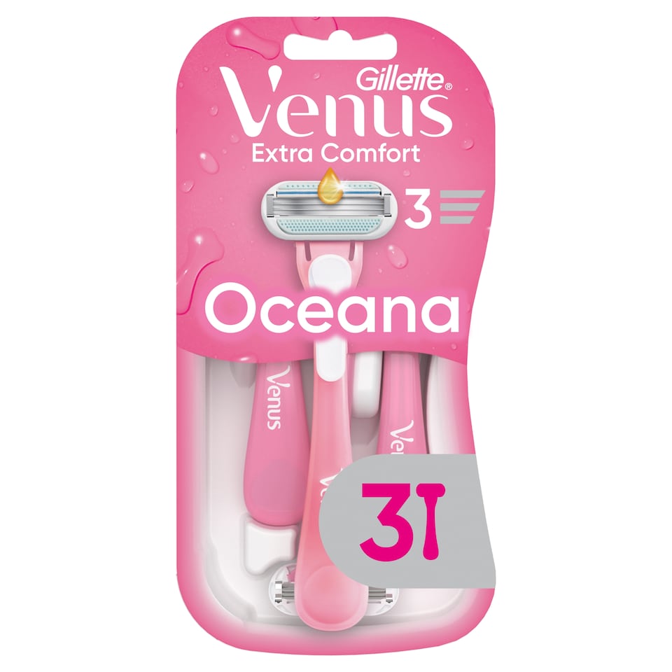 Gillette Venus Oceana Women's Disposable Razors 3 Pack