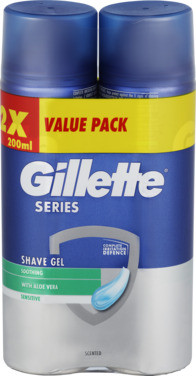 Barbergel Series Sensitive Gel 2x200ml Gillette