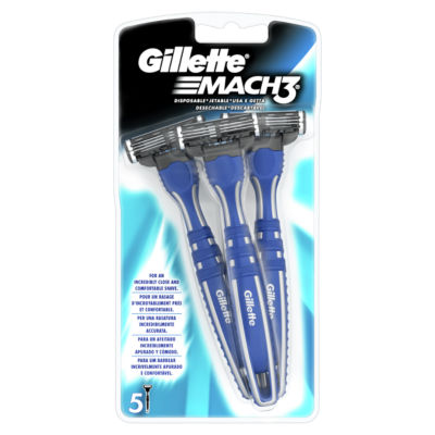 Gillette Mach3 Disposable Men's Razors x5
