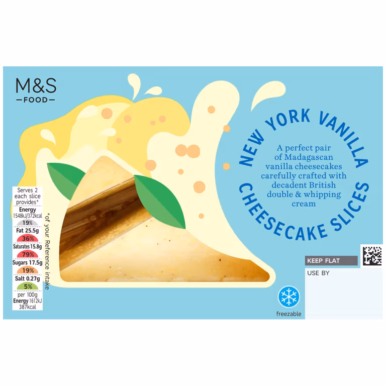 M&S New York Vanilla Cheesecake Slices