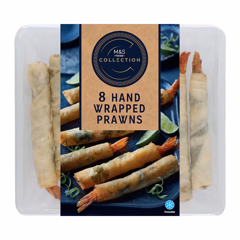 M&S Collection Hand Wrapped King Prawns