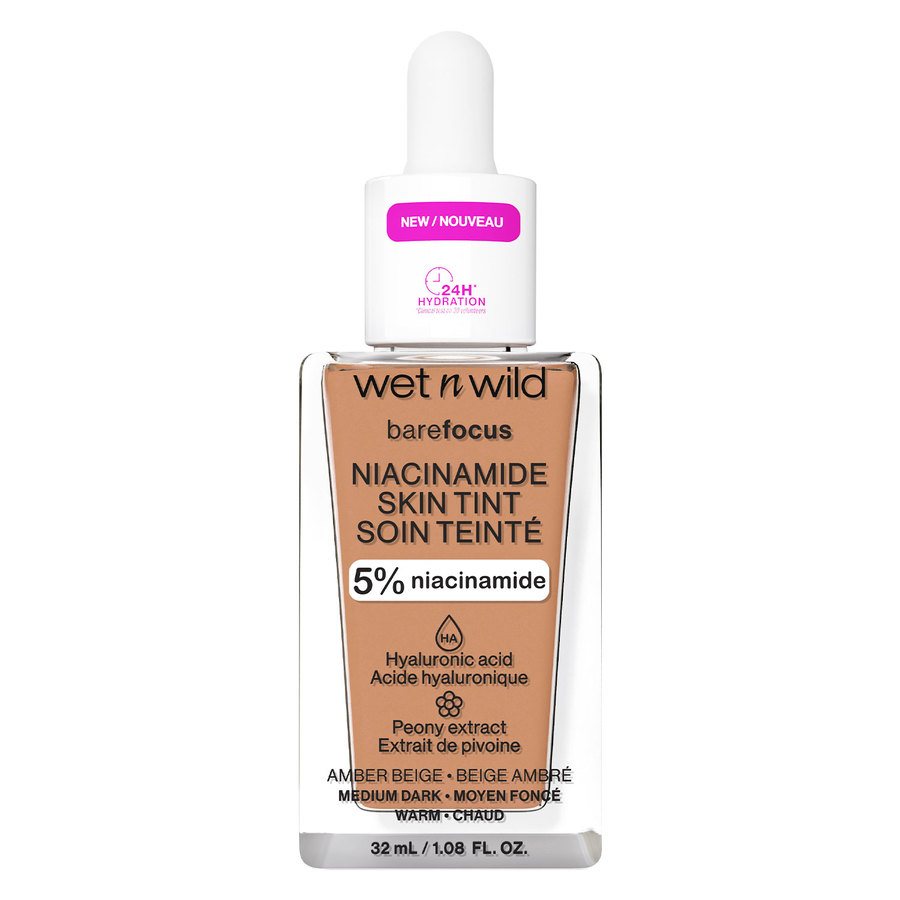 Wet n Wild Bare Focus Niacinamide Skin Tint Amber Beige 32ml
