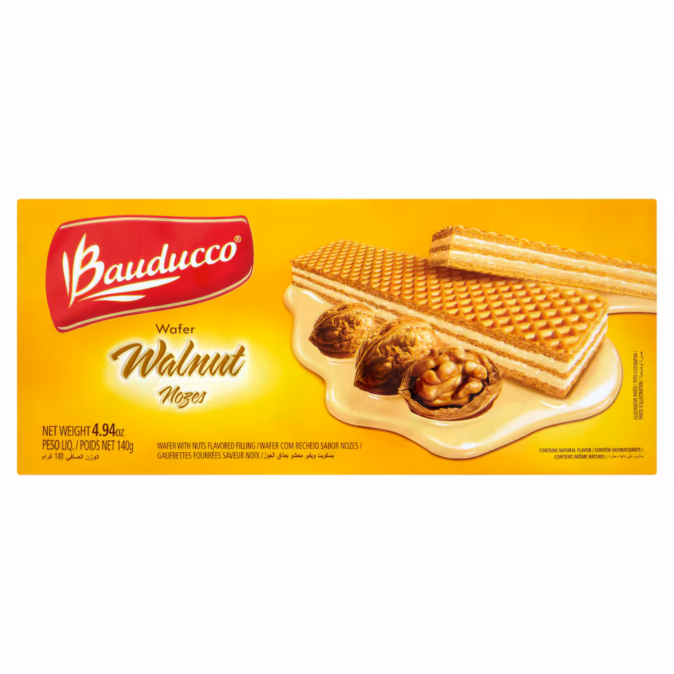 Bauducco Wafers With Nut Flavoured Filling 140G