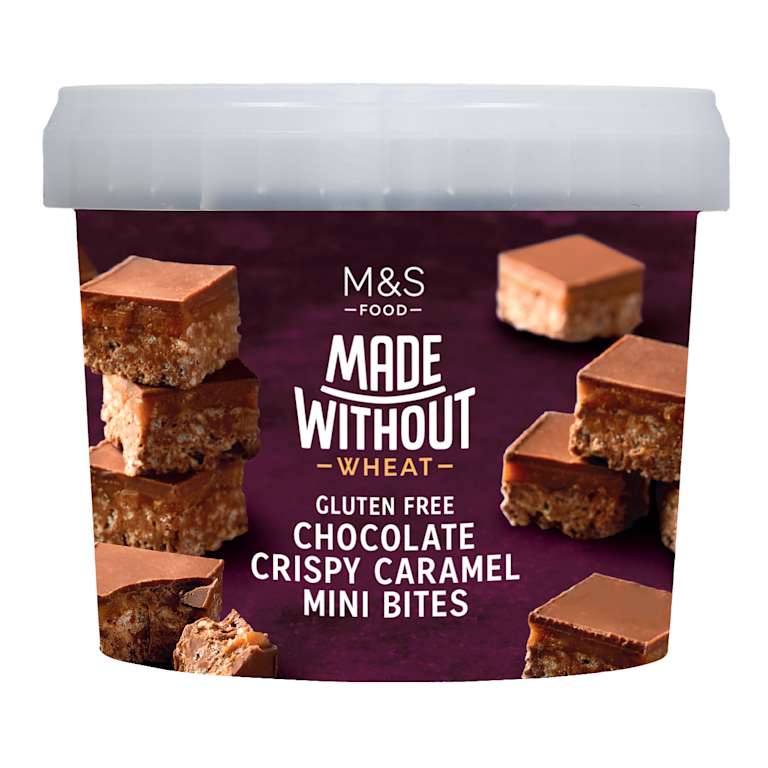 M&S Made Without Wheat Chocolate Crispy Caramel Mini Bites
