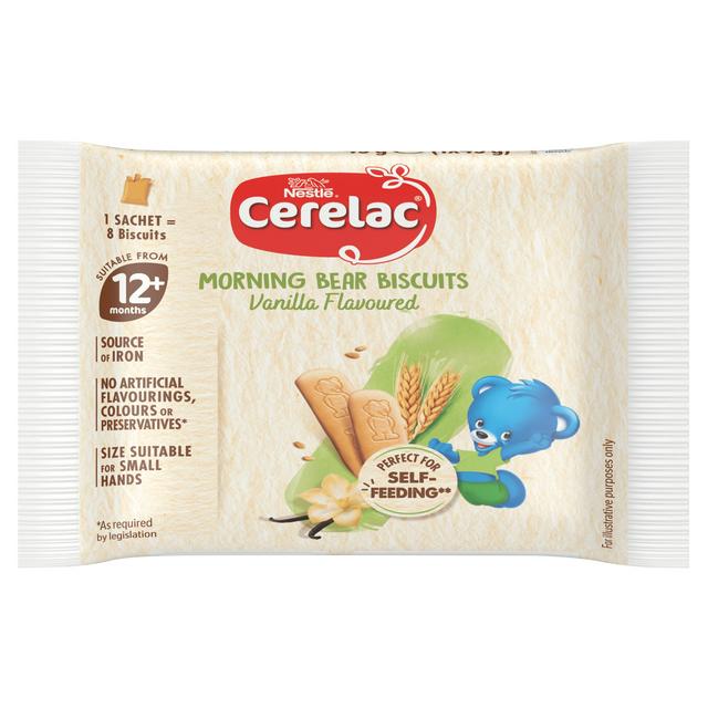 Cerelac Morning Bears Biscuits Vanilla Baby Food Snack 12+ Months 45g
