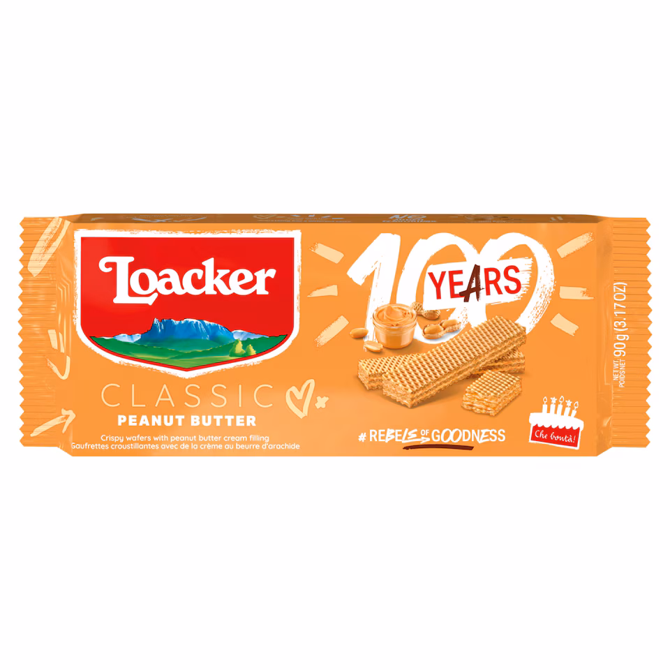 Loacker Classic Peanut Butter Wafers 90g