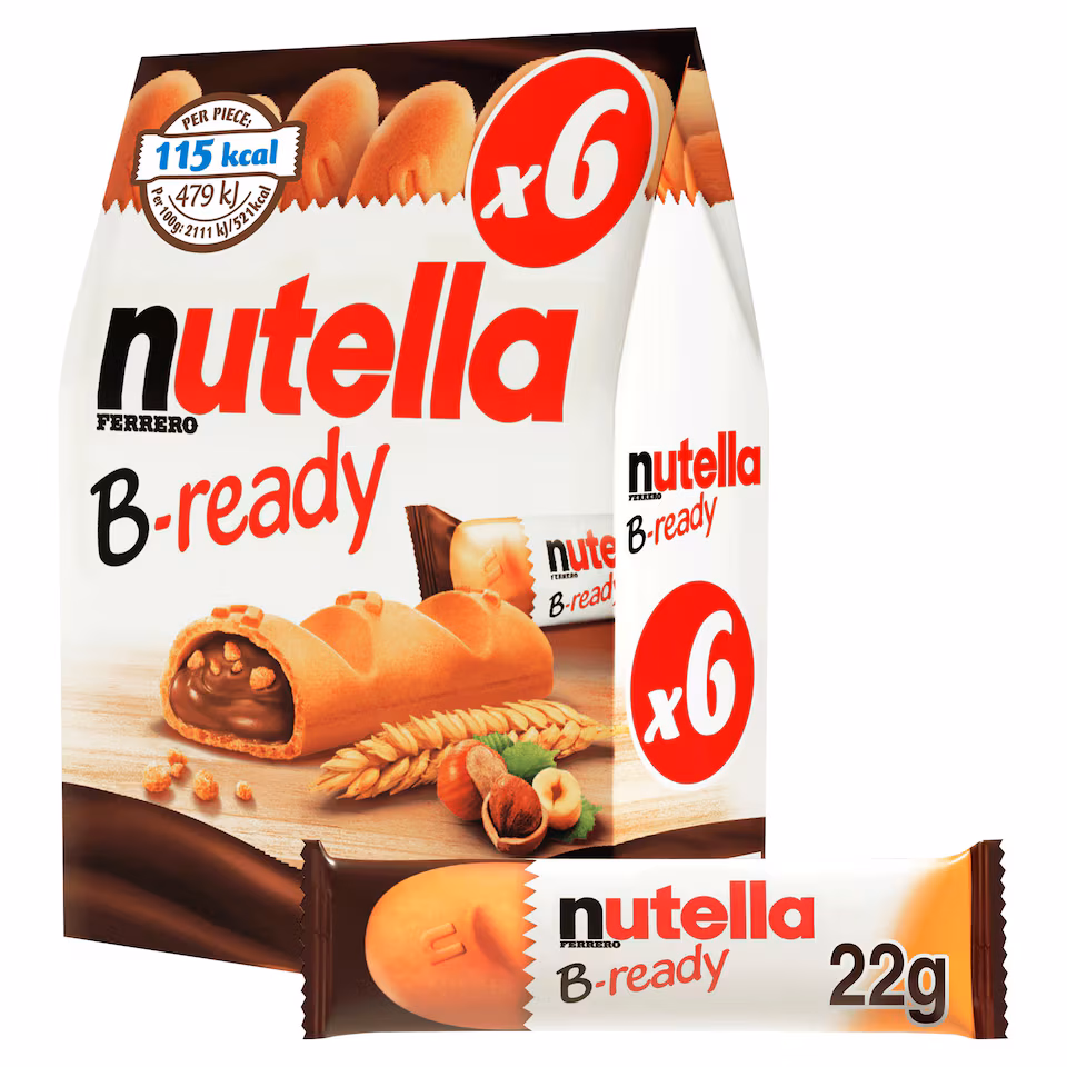 NUTELLA B-ready Bars Multipack 6 X 22g (132g)