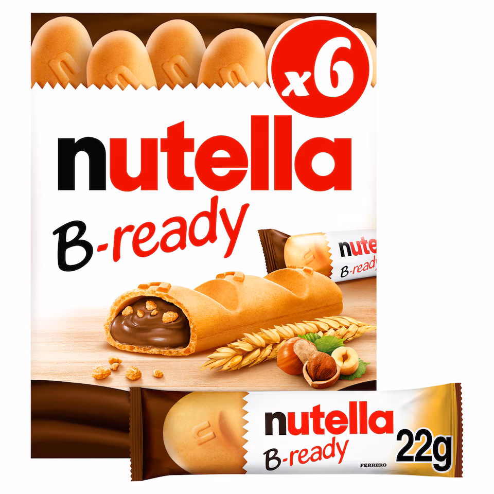 NUTELLA B-ready Bars Multipack 6 X 22g (132g)