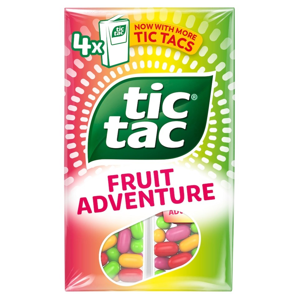 Tic Tac Fruit Adventure 4 Pack 72G