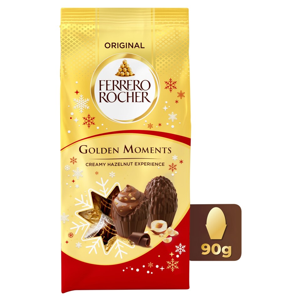 Ferrero Rocher Golden Winter Moments Milk Chocolate & Hazelnut 90g