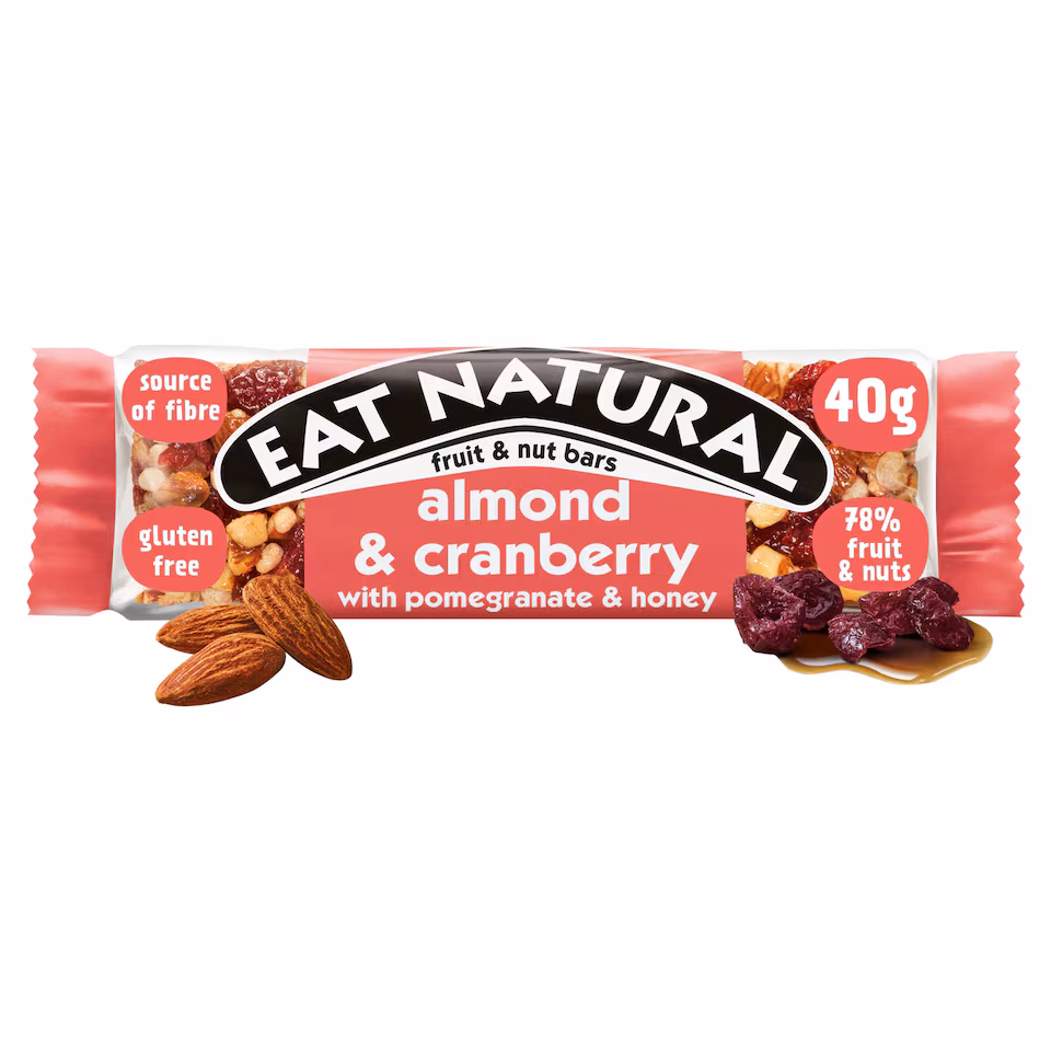 Eat Natural Fruit & Nut Almond & Cranberry Bar with Pomegranate & Honey 40g
