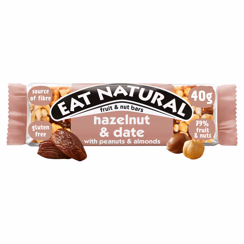 Eat Natural Hazelnut & Date Fruit & Nut Bars with Peanuts & Almonds 40g