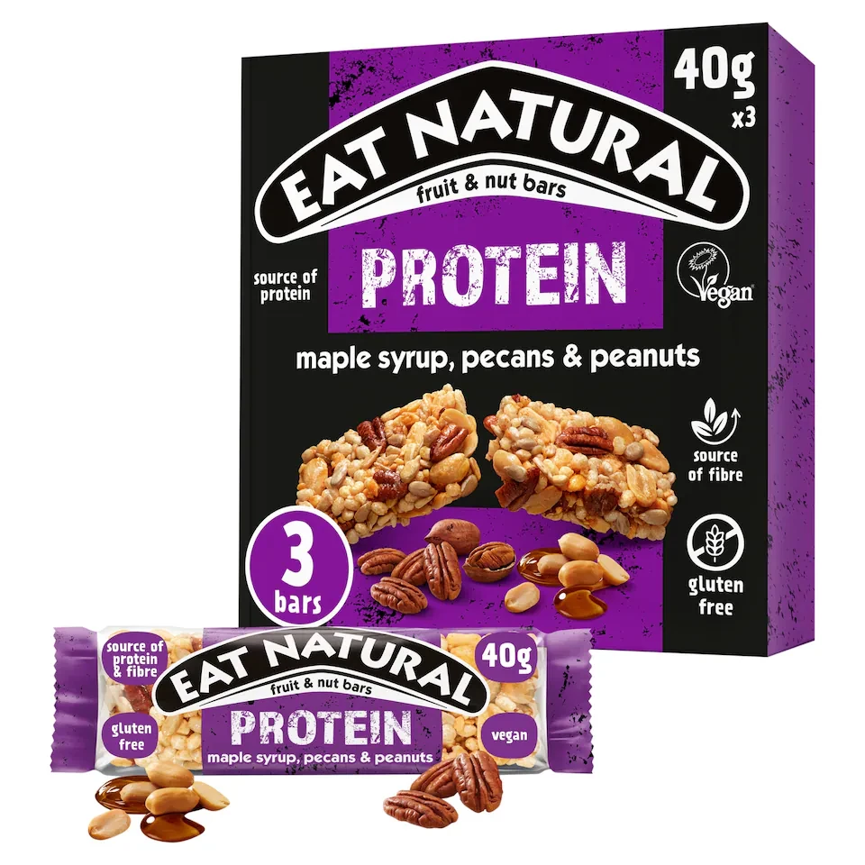 Eat Natural Protein Bars - Maple Syrup, Pecans & Peanuts 3 Pack 40g