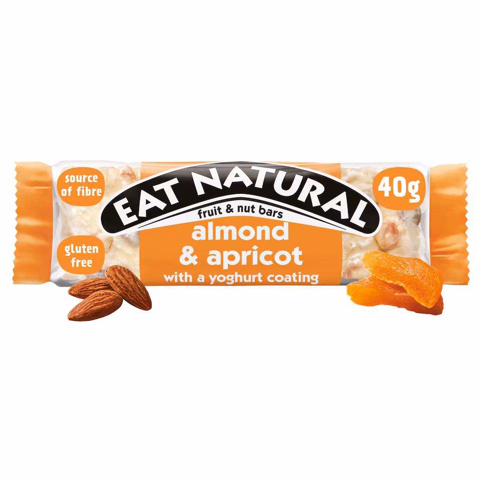Eat Natural Almond & Apricot Fruit & Nut Bars with a Yoghurt Coating 40g