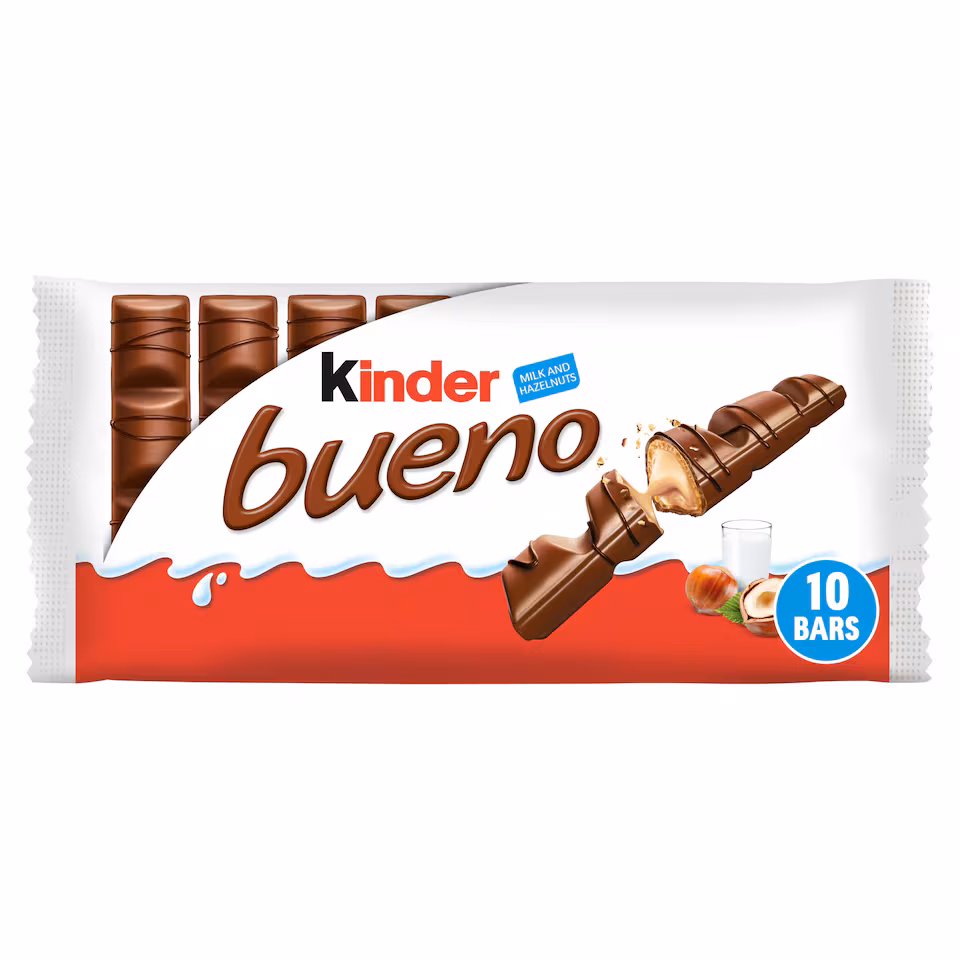 Kinder Bueno Milk & Hazelnut Chocolate Bars Multipack 5 X 43g