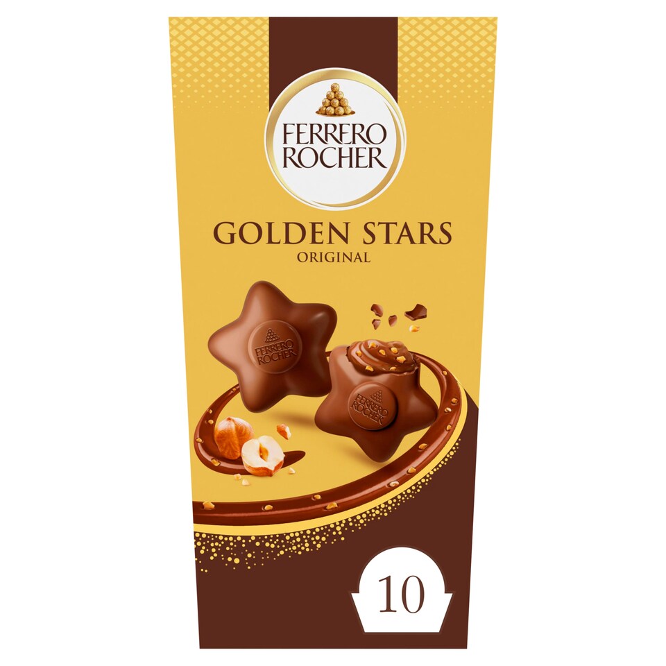 Ferrero Rocher Golden Stars Milk Chocolate and Hazelnut 115g