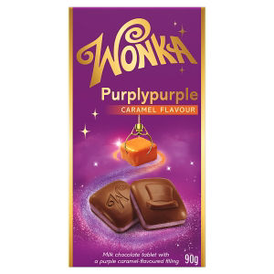 Wonka Purplypurple Milk Chocolate and Caramel Flavour 90g
