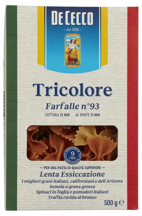 Farfalle Tricolore 500g De Cecco