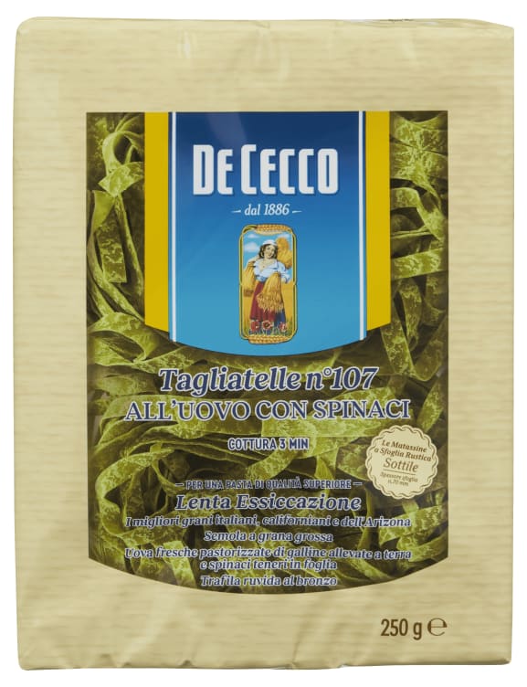 Tagliatelle Spinat 250g De Cecco