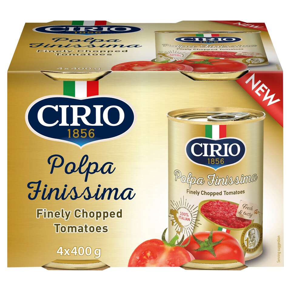 Cirio Polpa Finissima Finely Chopped Tomatoes 4 x 400g