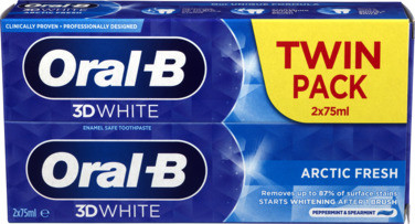 Tannkrem 3D White Arctic Fresh 2x75ml Oral-B