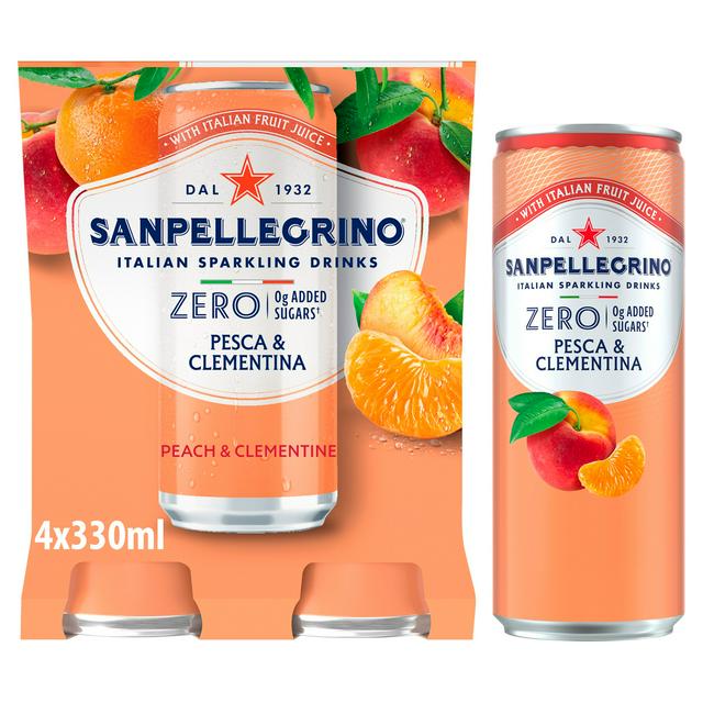 San Pellegrino Zero Peach & Clementine 4 x 330ml