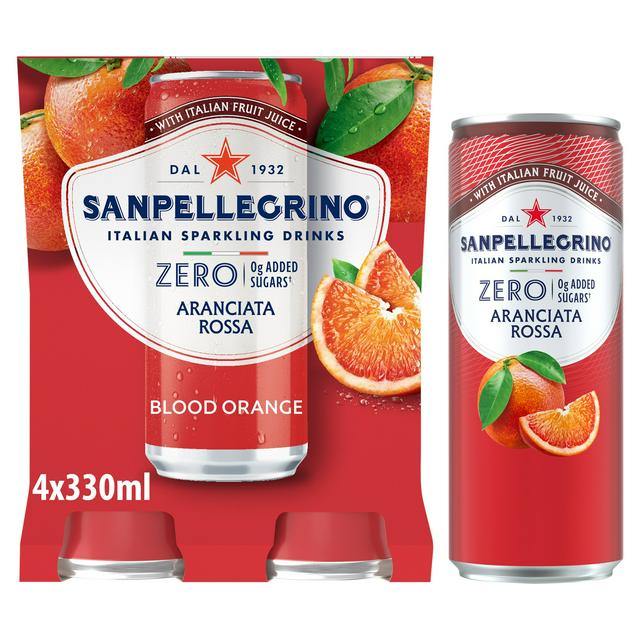 San Pellegrino Zero Blood Orange 4 x 330ml