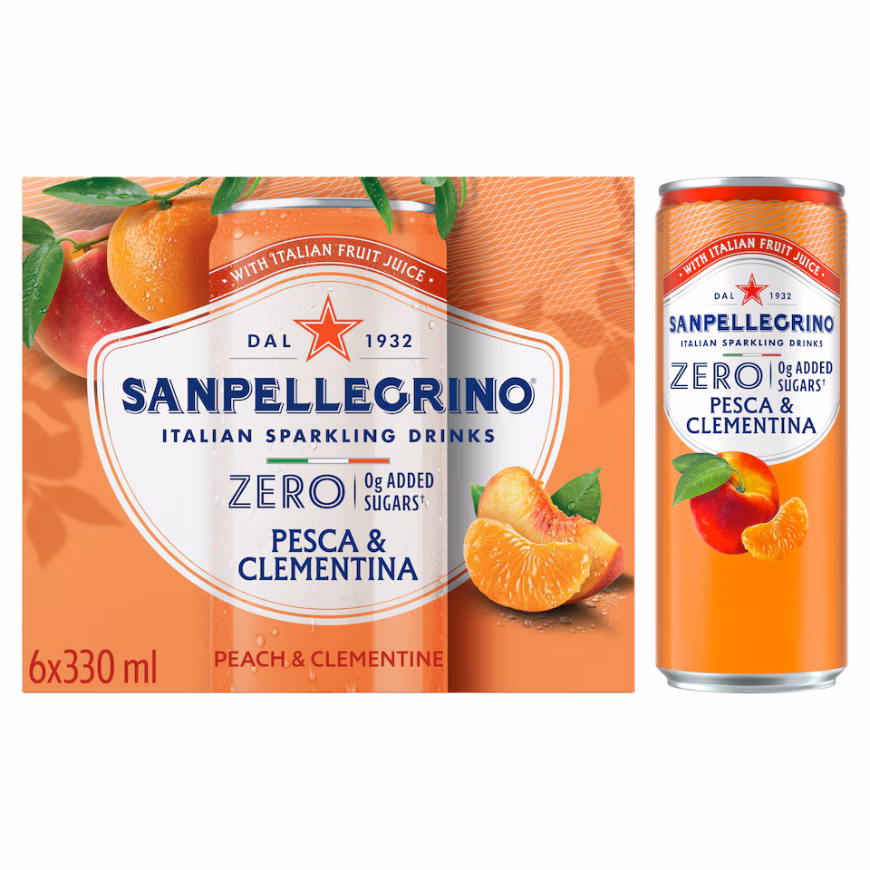 San Pellegrino Zero Peach & Clementine 6X330Ml