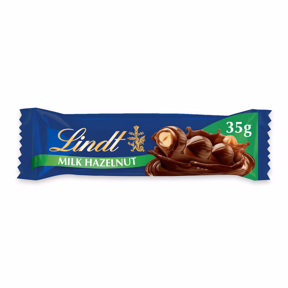 Lindt Milk Chocolate Hazelnut Bar 35g