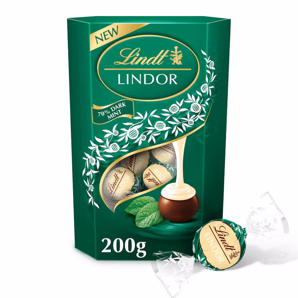 Lindt Lindor Dark Mint Chocolate Truffles 200g