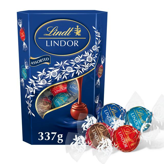 Lindt Lindor Blue Assorted Milk Chocolate Truffles Box 337g