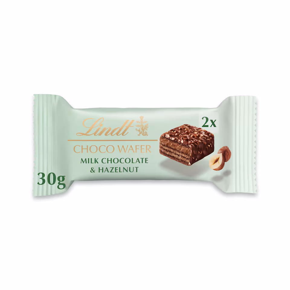 Lindt Milk Chocolate & Hazelnut Choco Wafer Bar 30G