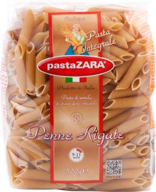 Fullkorn Penne 500g Pasta Zara