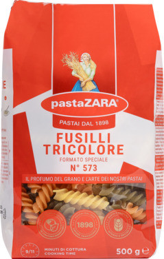 Spirali Tricolor 500g Pasta Zara