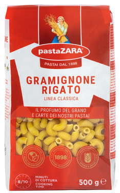 Gramignone Rigato 500 Gr Makaroni Pasta Zara