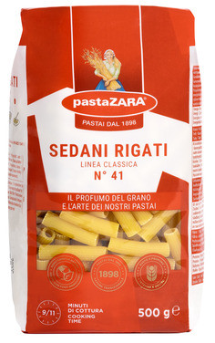 Sedani Rigati "pasta Rør" 500g