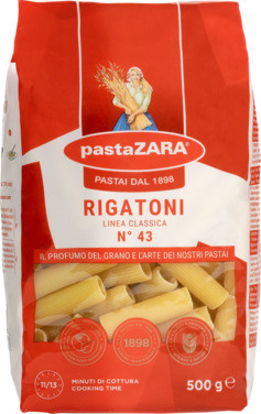 Rigatoni Pasta Rør 500g Pasta Zara